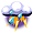 Tstorms late. Mostly cloudy. Warm.